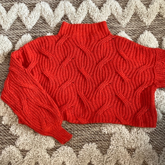 Free People Sweaters - Free People cropped red sweater, size small